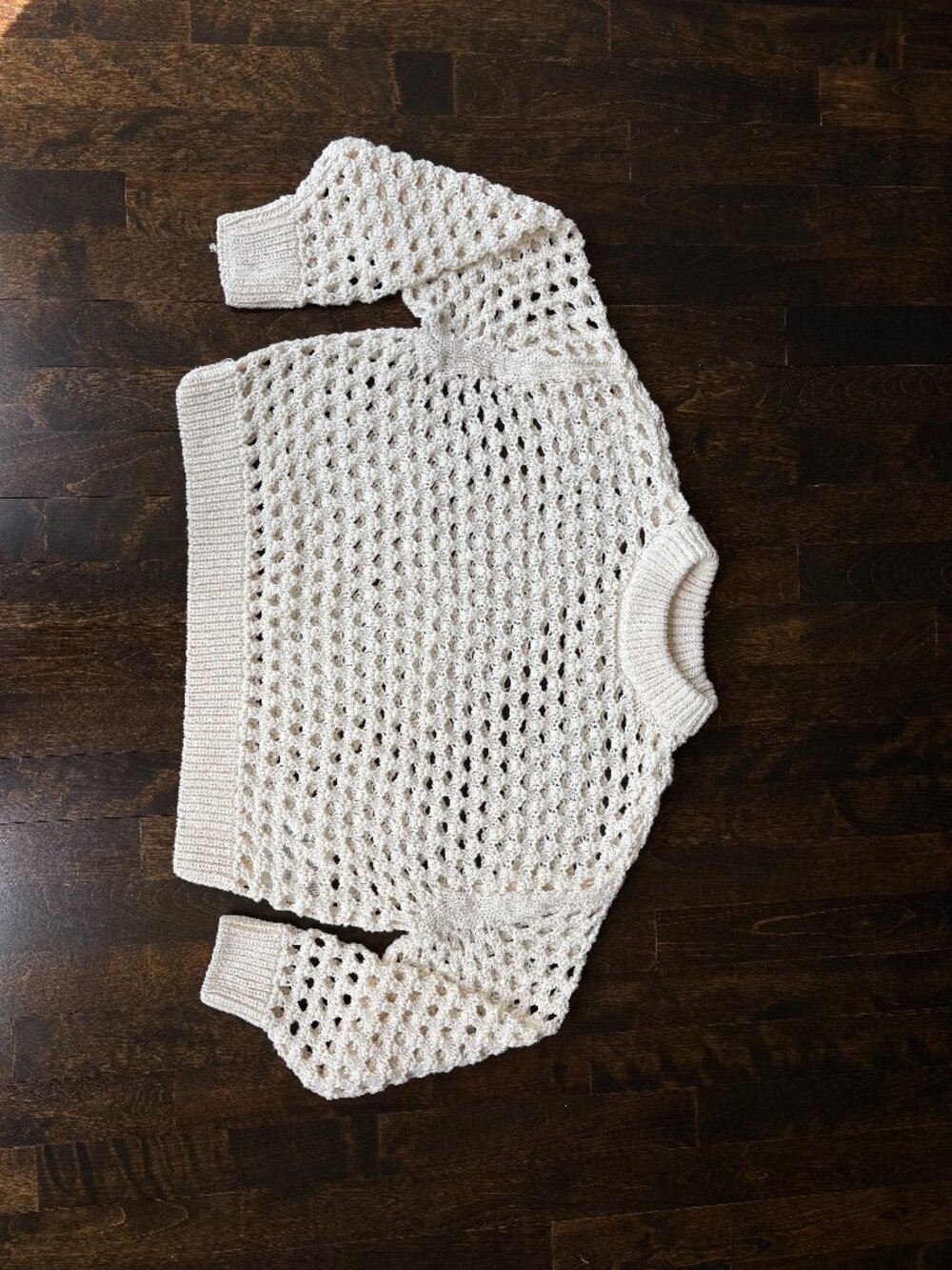 White see-through sweater